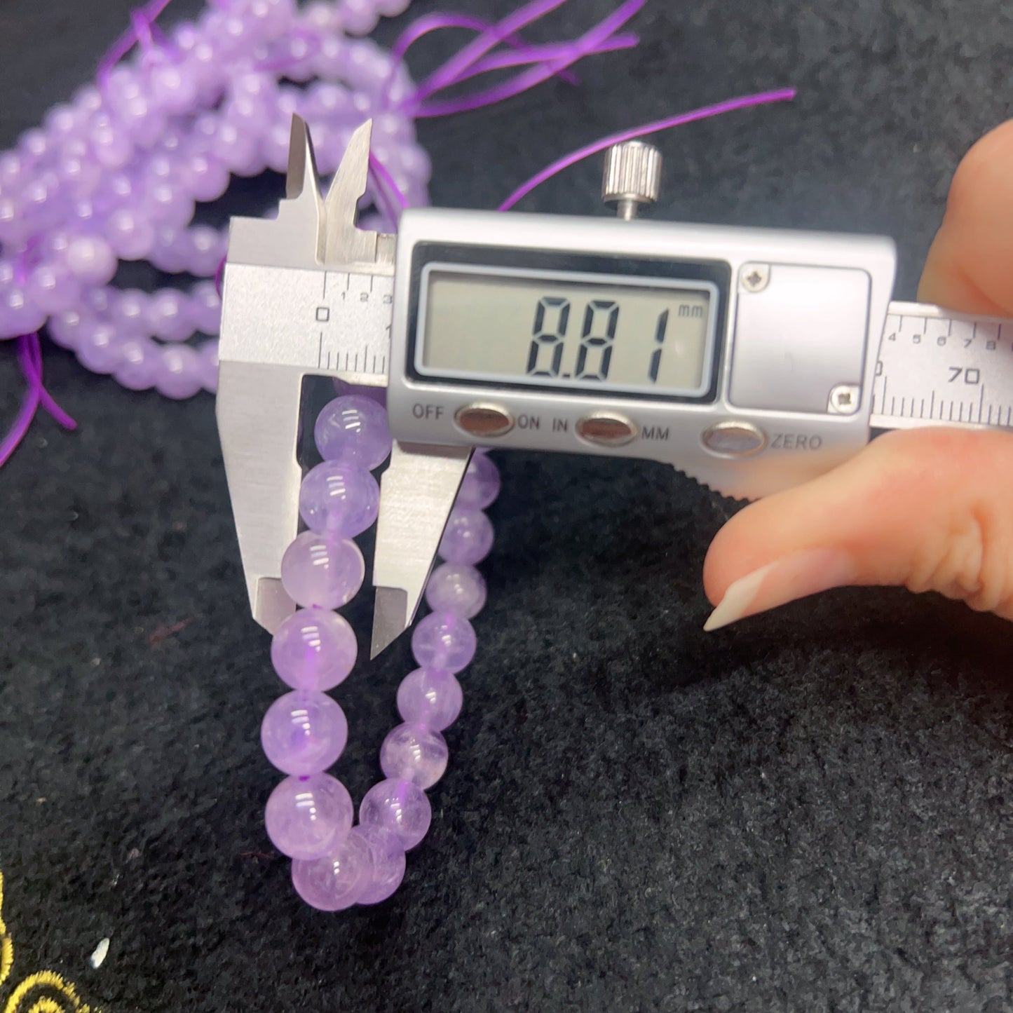 8.5-8.9Mm Natural Lavender Amethyst Round Beaded Bracelets For Diy Jewelry Project