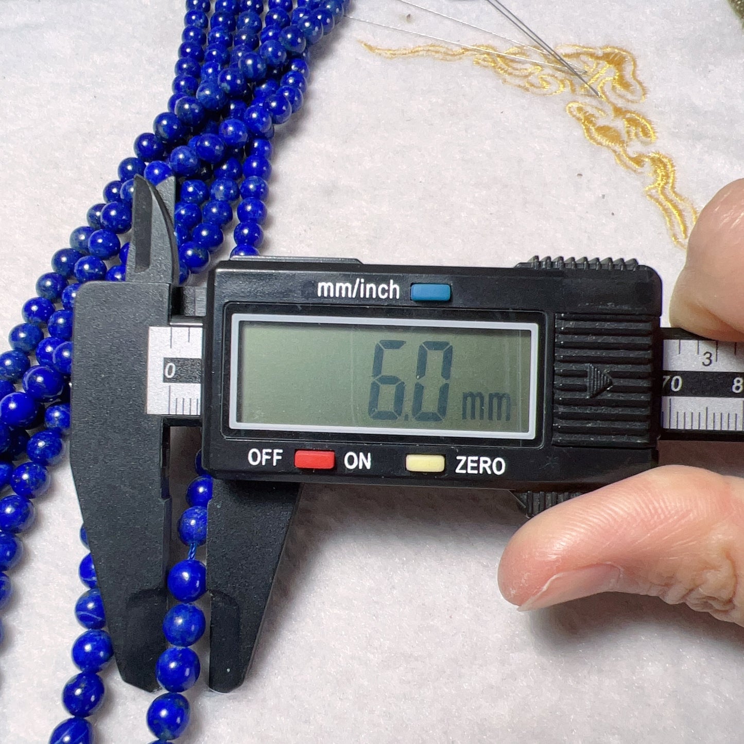 6Mm Natural Lapis Lazuli Round Bead Strands Jewelry Findings For Diy Projects