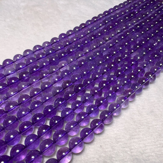 Nice Color – 8Mm Natural Amethyst Round Bead Strands Diy Jewelry Project