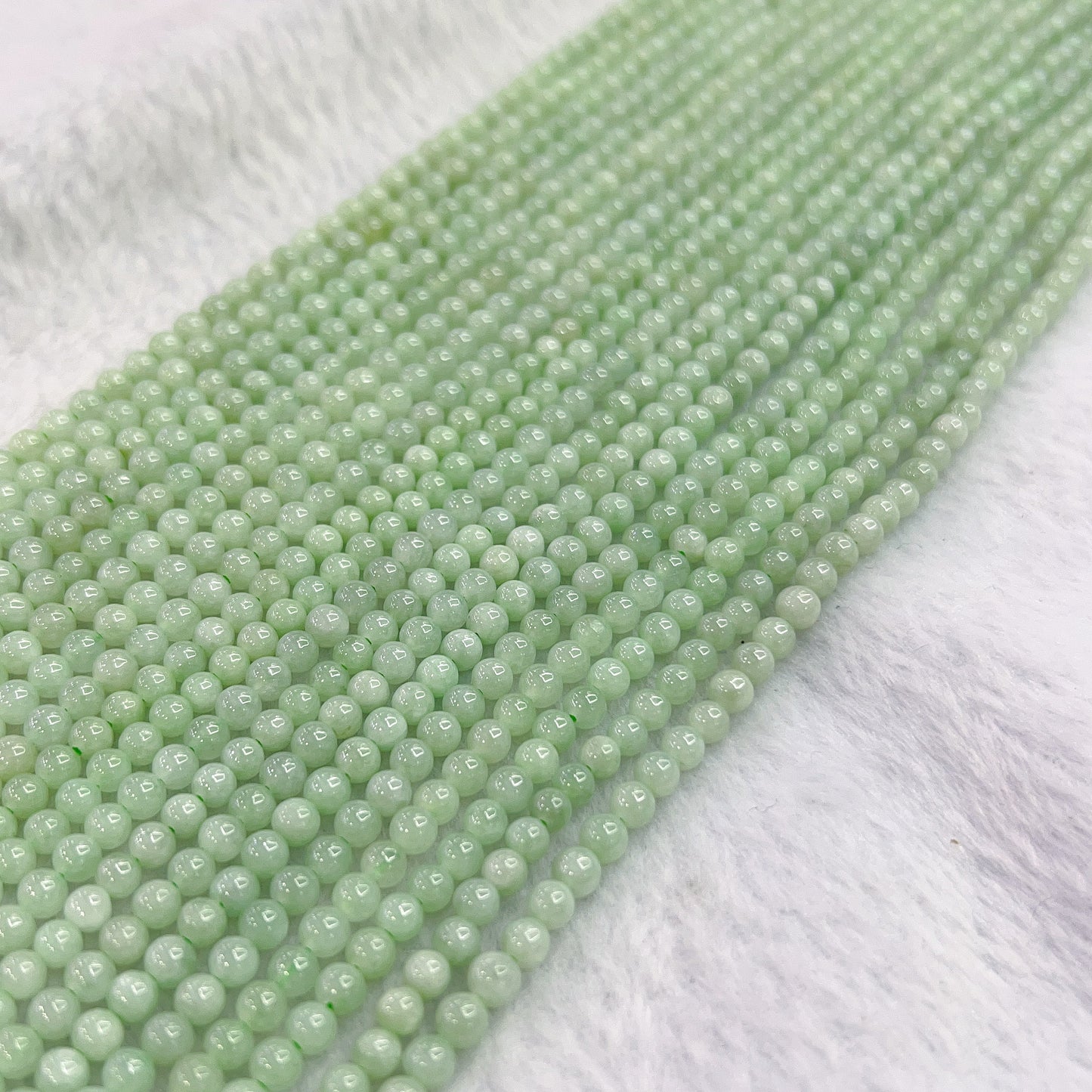 4Mm Genuine Jadeite Round Bead Strands Diy Jewelry Making Project