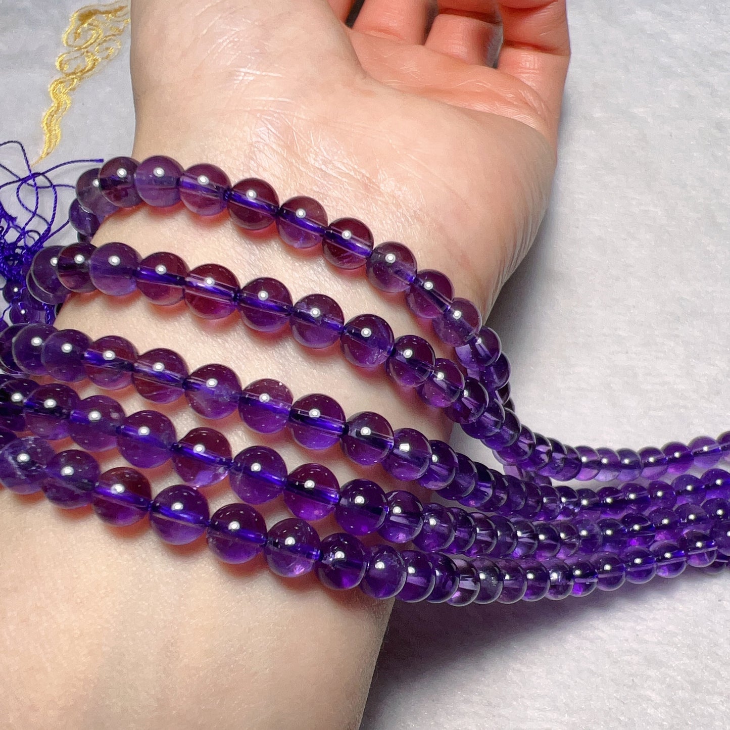 Nice Color – 6Mm Natural Amethyst Round Bead Strands Diy Jewelry Project