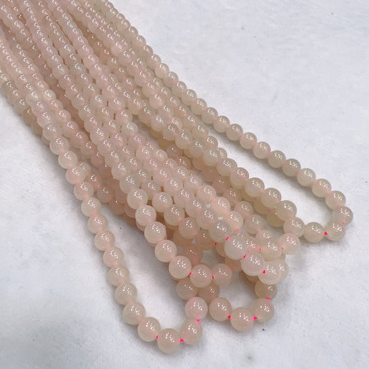 108 Pink Nephrite Prayer Beads 6Mm Round Bead Strands For Diy Jewelry Projects