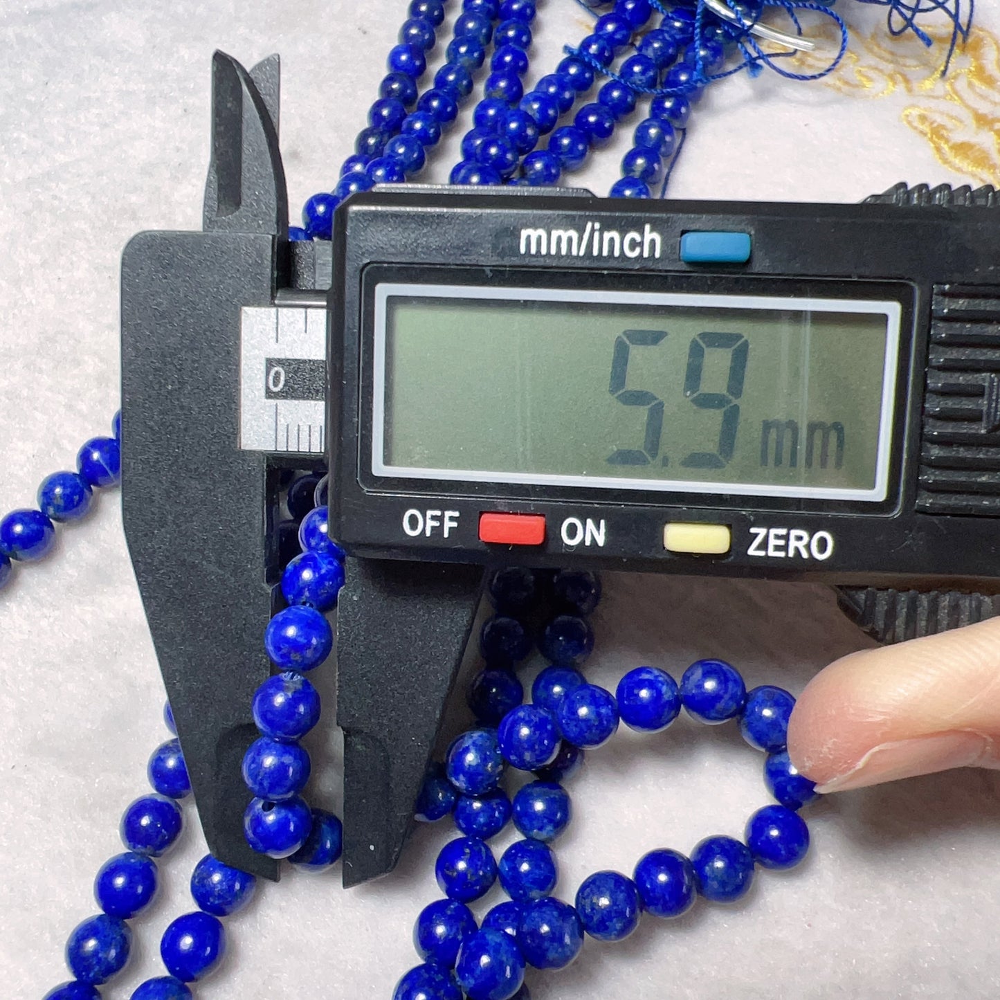 6Mm Natural Lapis Lazuli Round Bead Strands Jewelry Findings For Diy Projects