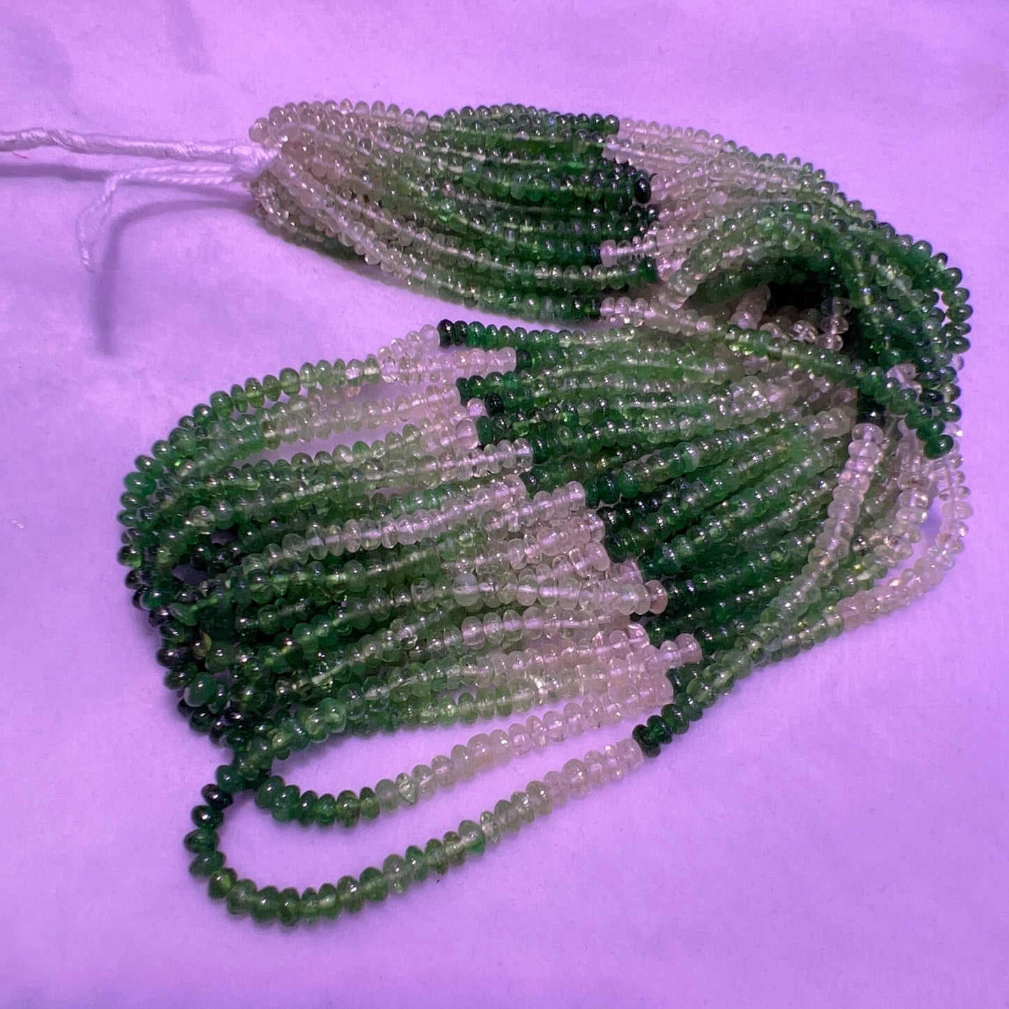 3.5Mm Natural High-Quality Tsavorite Rondelle Bead Strands For Diy Jewelry Projects