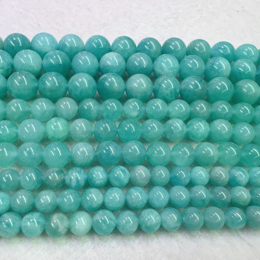 Natural Amazonite Round Bead Strands Premium Quality In Strands For Exquisite Jewelry Making