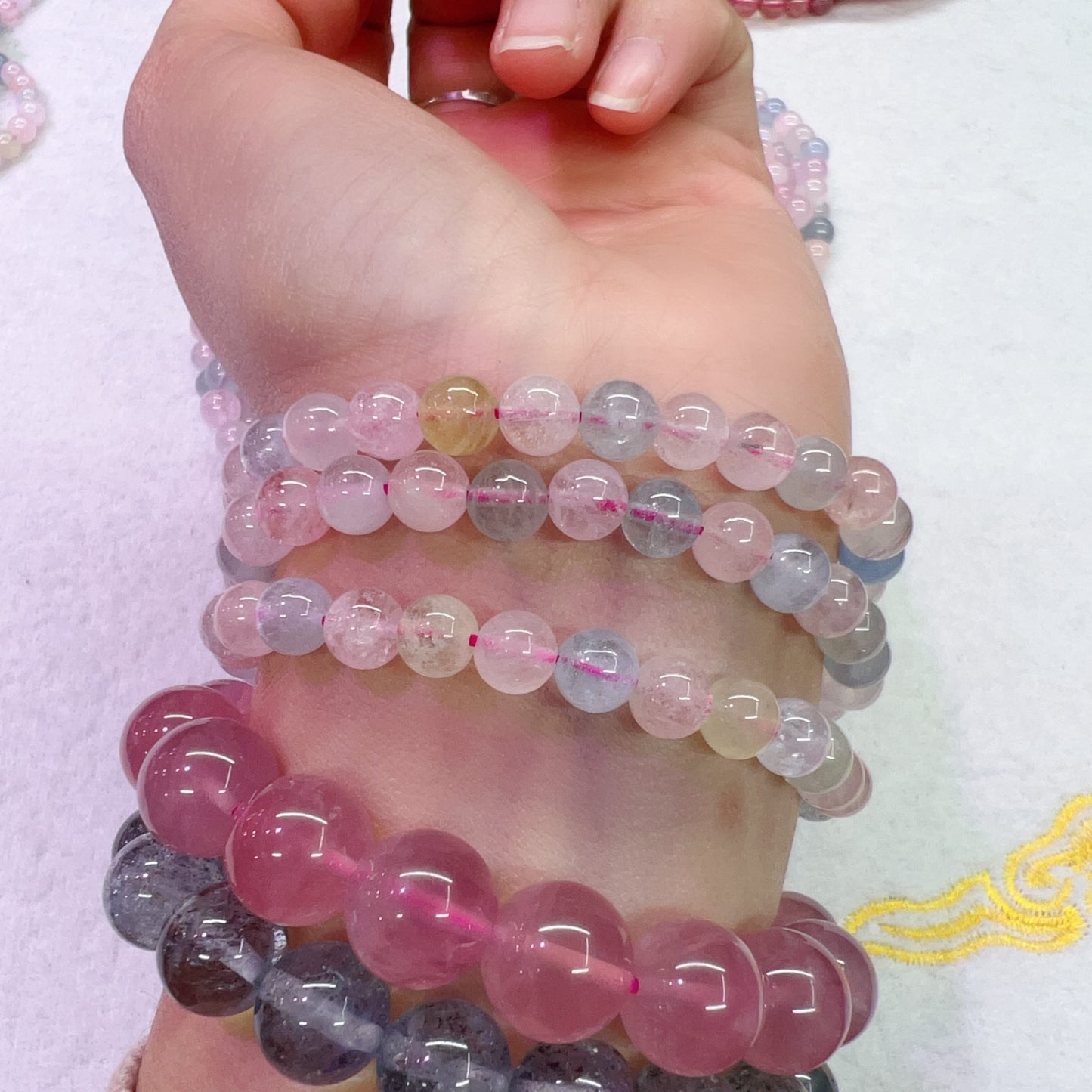 3-Wrap Natural Assorted Morganite Bracelet For Retailer, Diy Jewelry Projects