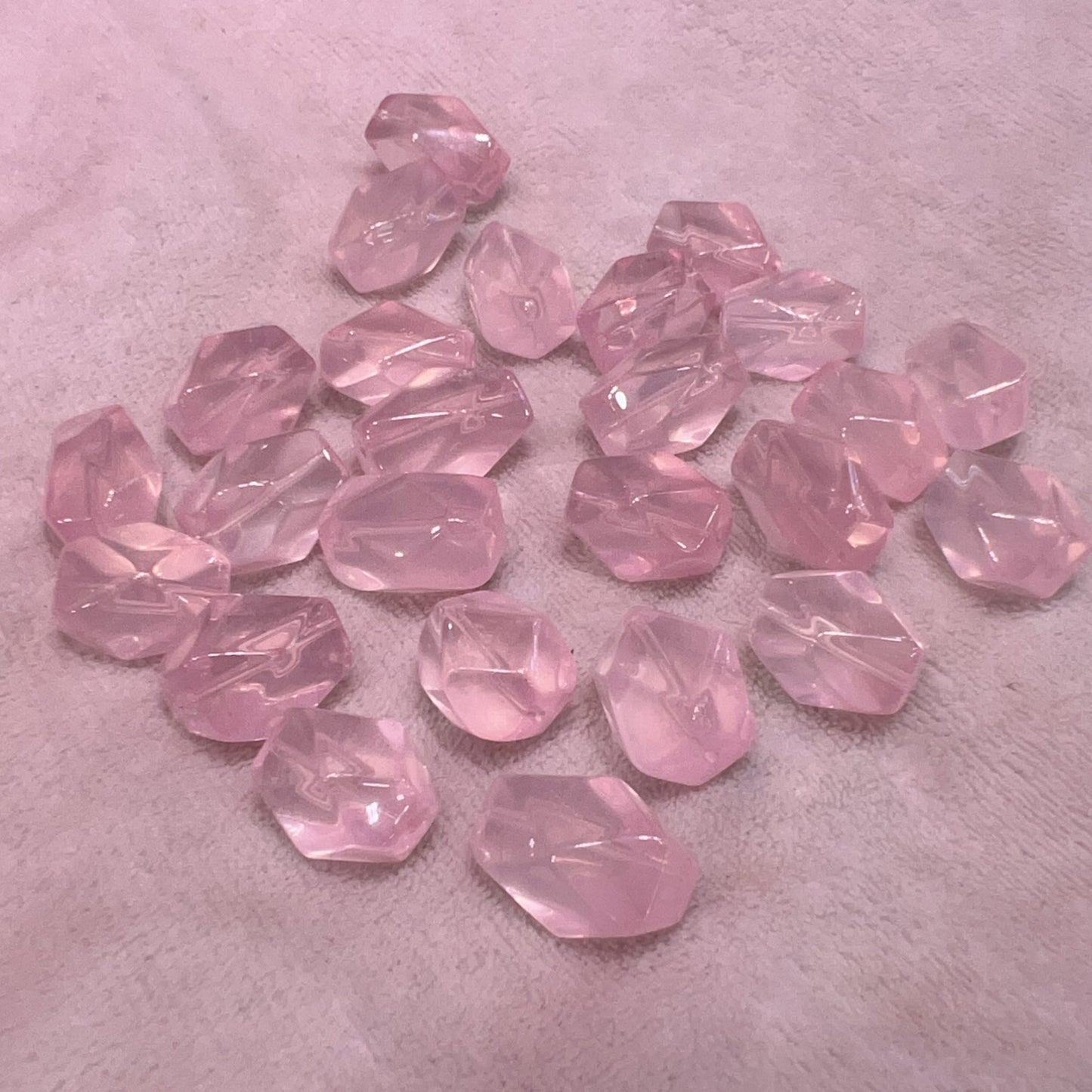 Natural Premium Rose Quartz Faceted Irregular Shape Beads | Diy Jewelry Supplies For Necklaces, Bracelets, Earrings