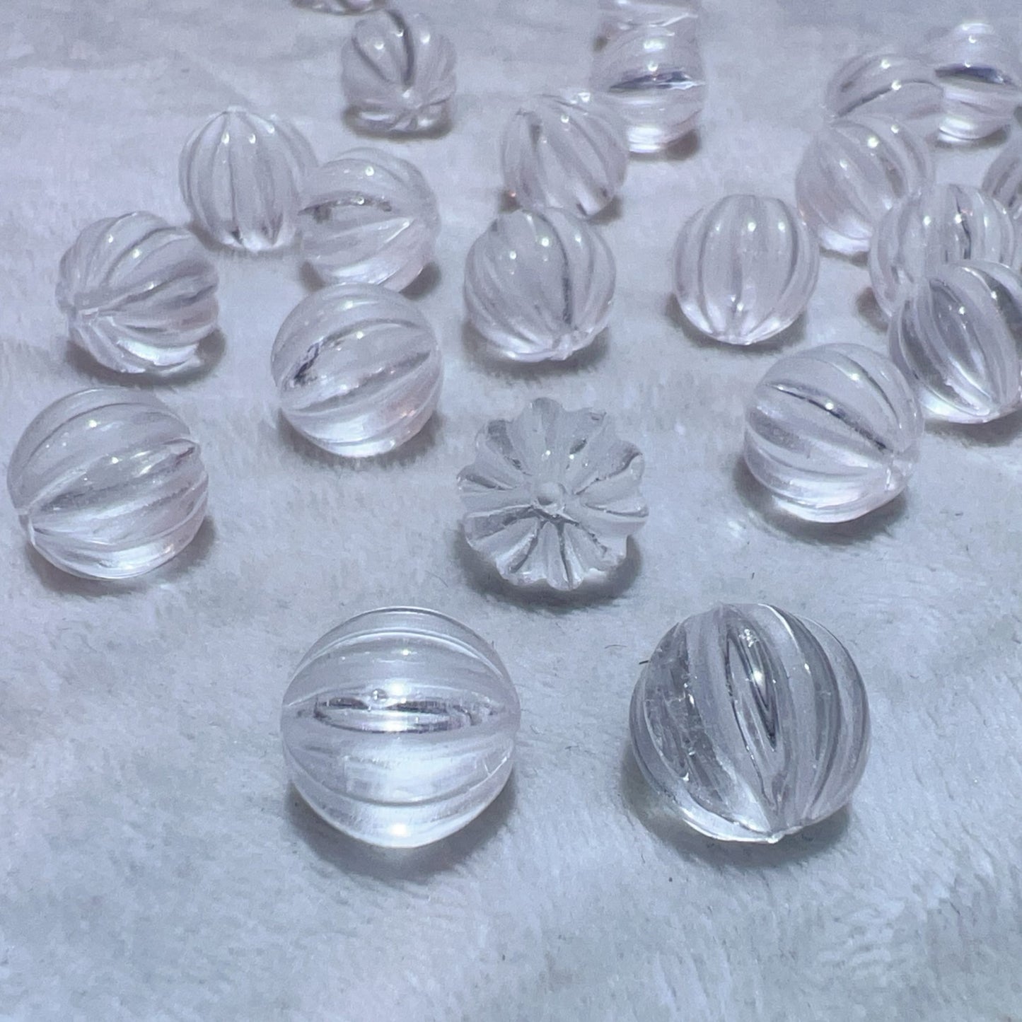 Natural Premium Clear Quartz Pumpkin Shape Beads | Diy Jewelry Supplies For Necklaces, Bracelets, Earrings