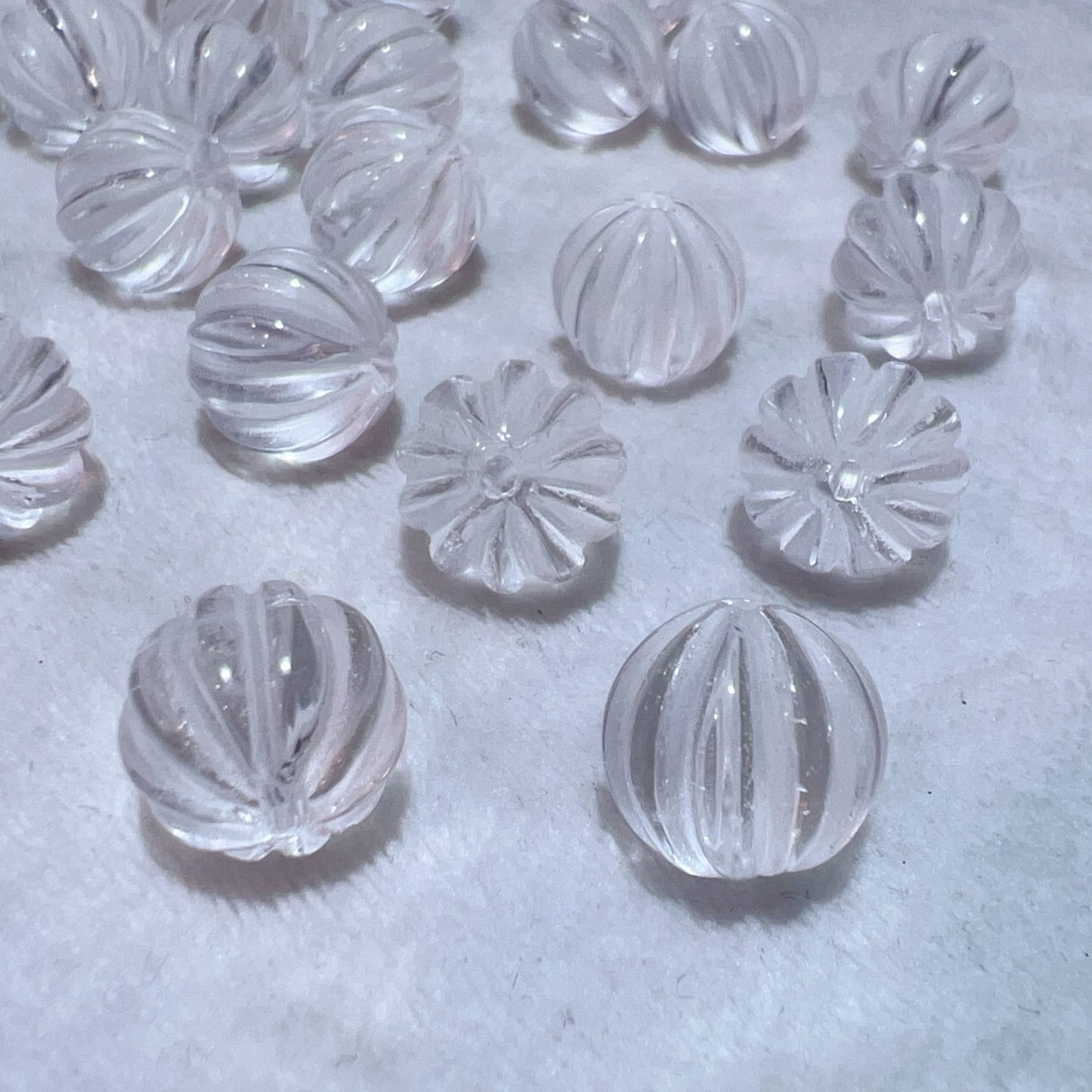 Natural Premium Clear Quartz Pumpkin Shape Beads | Diy Jewelry Supplies For Necklaces, Bracelets, Earrings