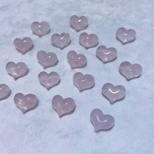 Premium Rose Quartz Heart Shape Beads | Diy Jewelry Making Supplies For Necklaces, Bracelets Crafting
