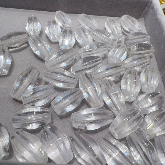 Natural Clear Quartz Faceted Oval Beads | Diy Jewelry Making Supplies For Necklaces, Bracelets, And Earrings