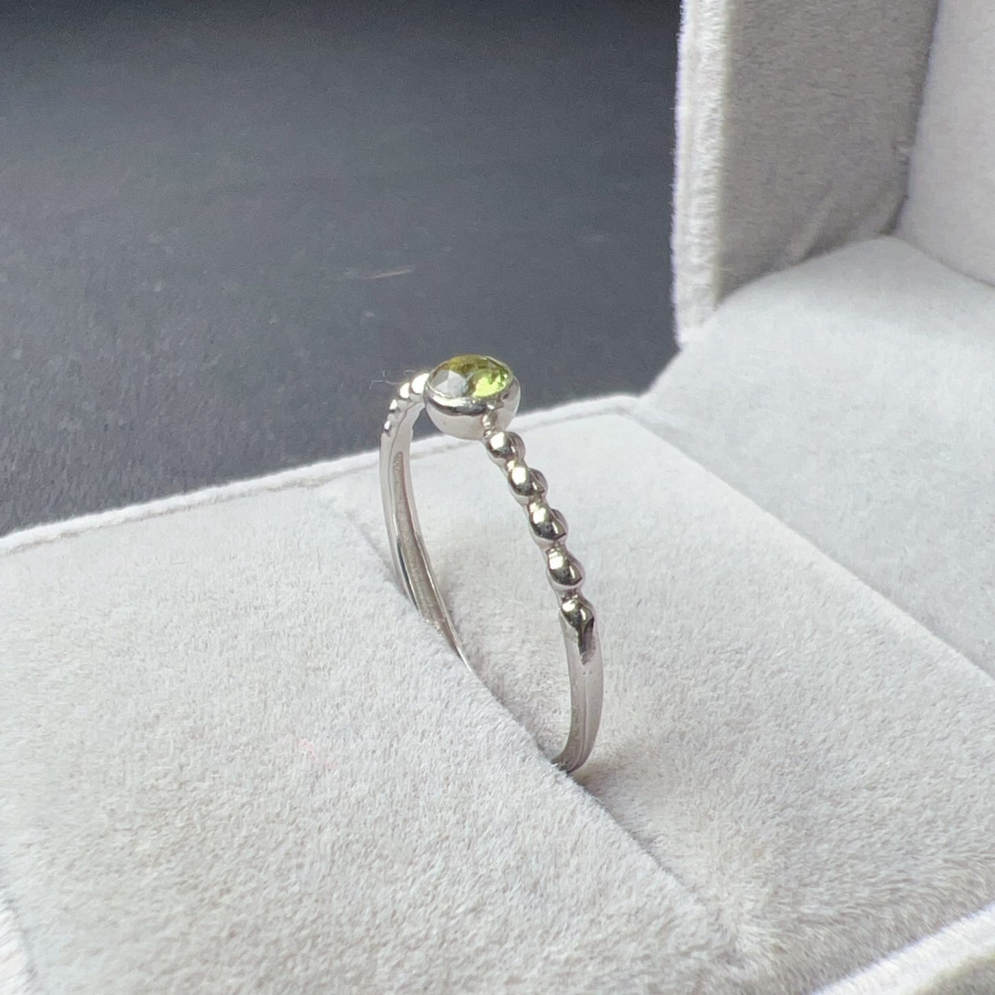 Minimal Round Cut Moldavite Ring With 925 Sterling Silver Adjustable Style | Rare High-Frequency Heart Chakra Healing