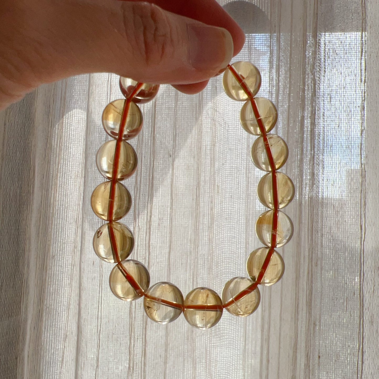 12Mm Natural Citrine Healing Bracelet | Wealth Attraction | Solar Plexus Chakra | November Birthstone Gift