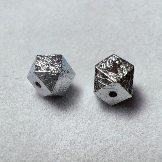 6Mm Natural Altai Tektite Octagonal Bead For Diy Jewelry Projects