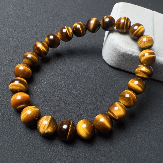 Captivating Brown Tiger Eye Bracelet | 8Mm Healing Stone Beads | Energize Your Spirit And Enhance Your Style With Gemstone Jewelry