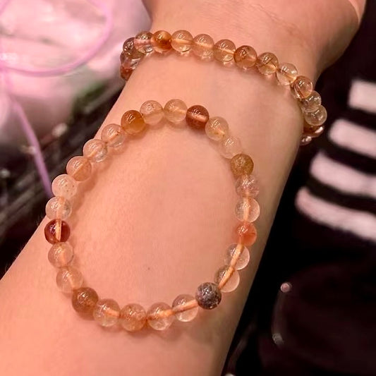 Protection, Good Fortune – 7Mm+ Assorted Rutilated Quartz Energy Bracelet