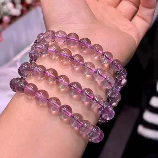 Mirror Of The Sky Natural Bolivia Amethyst Bracelet For Healing, Balance, Luxury Jewelry