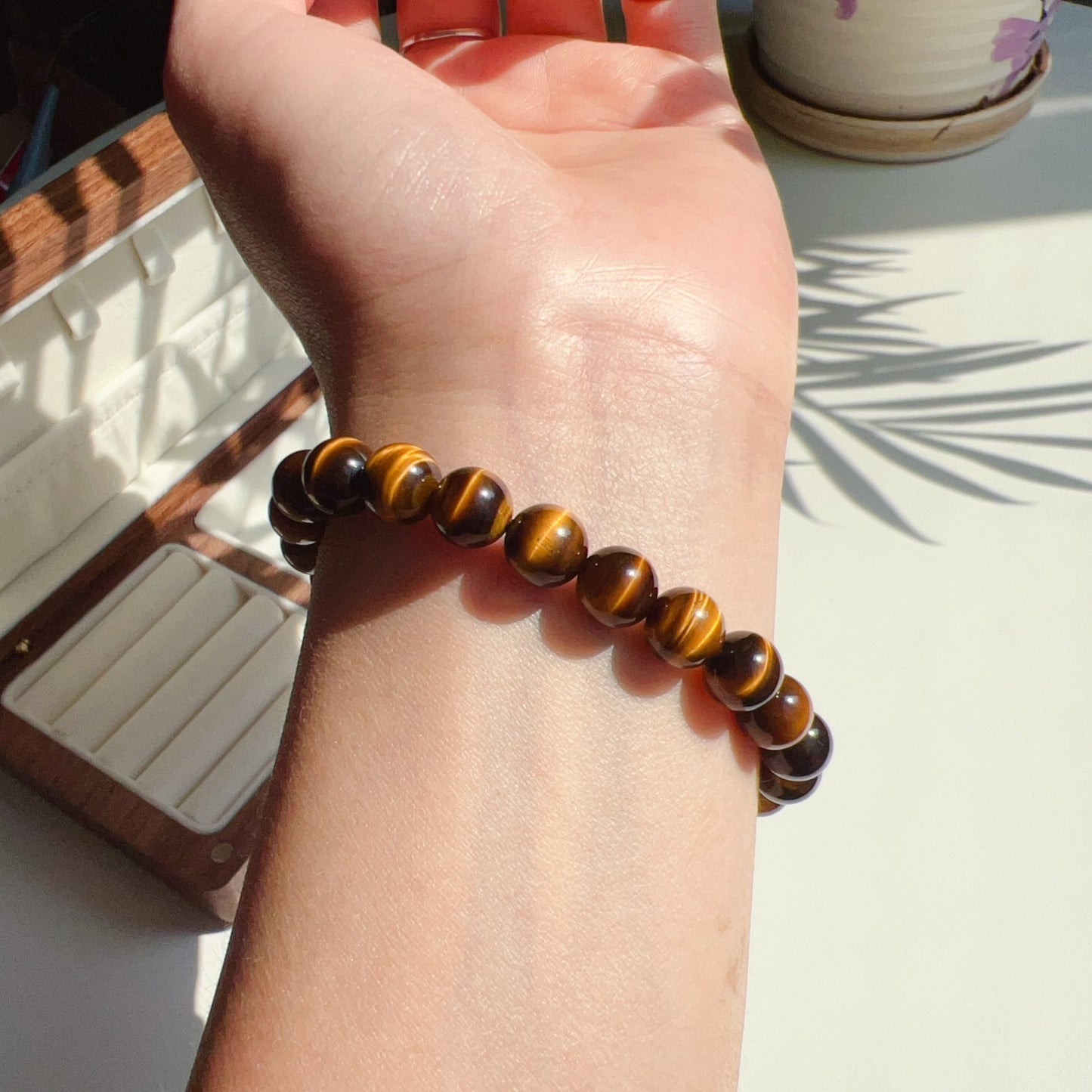 Captivating Brown Tiger Eye Bracelet | 8Mm Healing Stone Beads | Energize Your Spirit And Enhance Your Style With Gemstone Jewelry