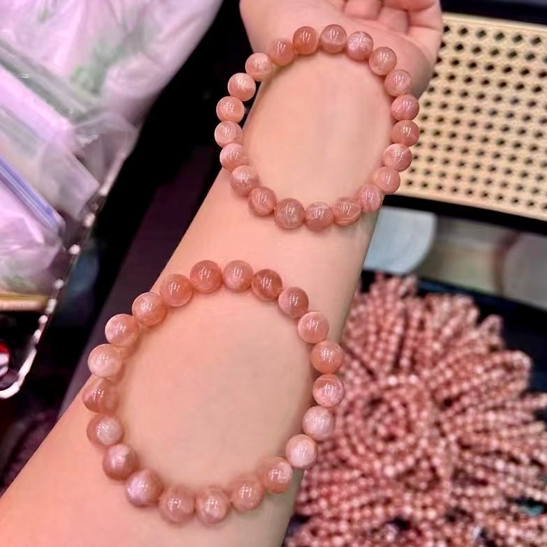 Natural Sunstone Bracelet – 9.5Mm+ Stones For Abundance, Confidence