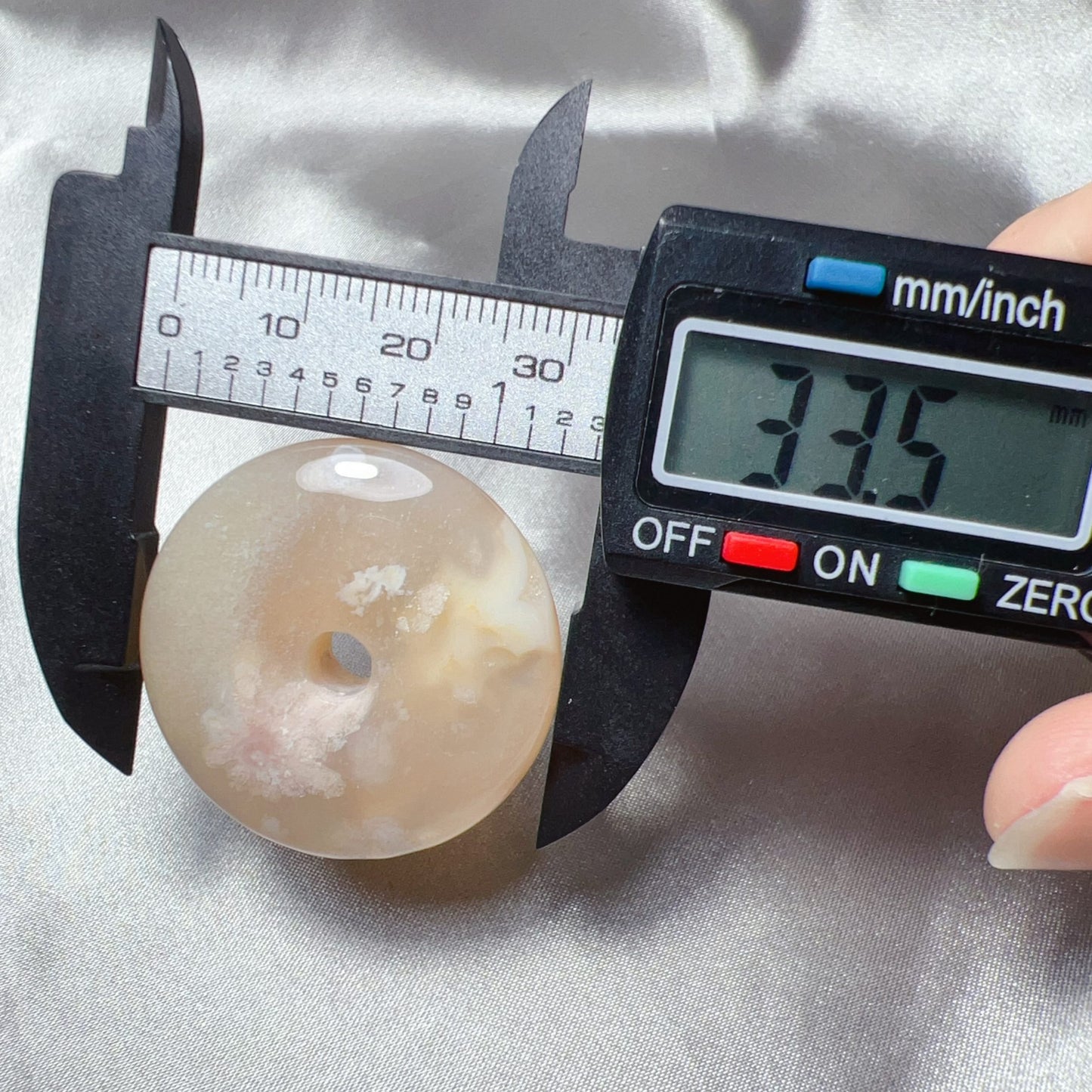 Beautiful Cherry Blossom Agate Amulet Pendant | Sakura Agate Jewelry Findings For Diy Projects