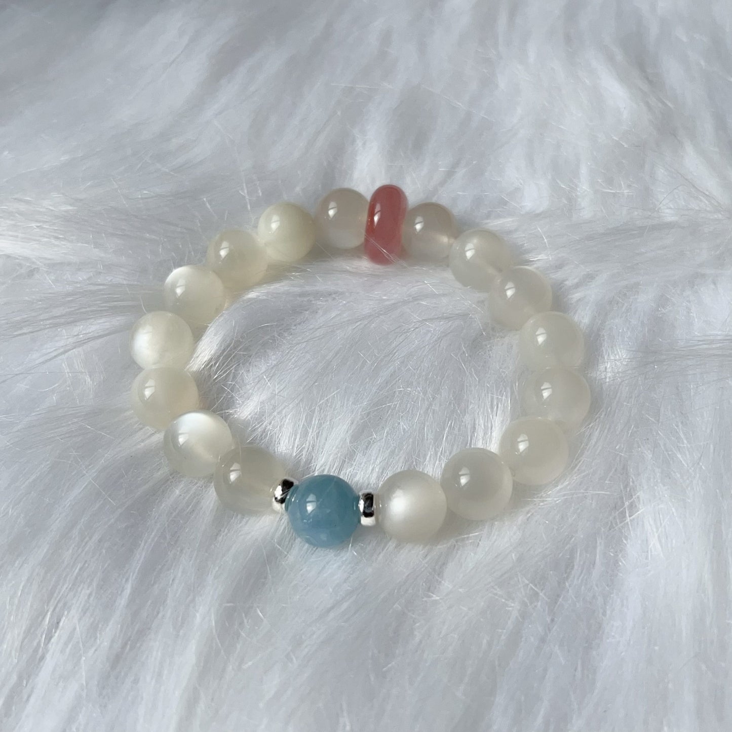 Soothing Serenity Bracelet – Moonstone, Aquamarine Emotional Healing Jewelry