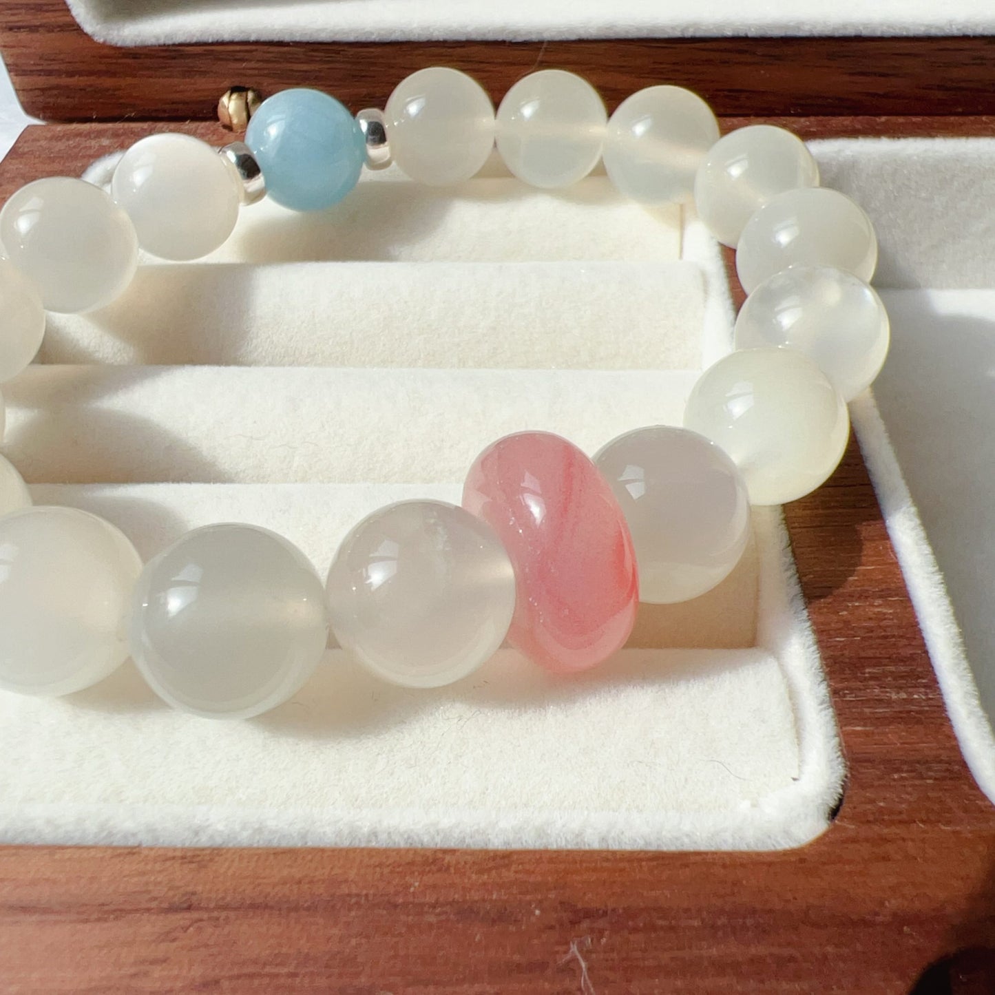 Soothing Serenity Bracelet – Moonstone, Aquamarine Emotional Healing Jewelry