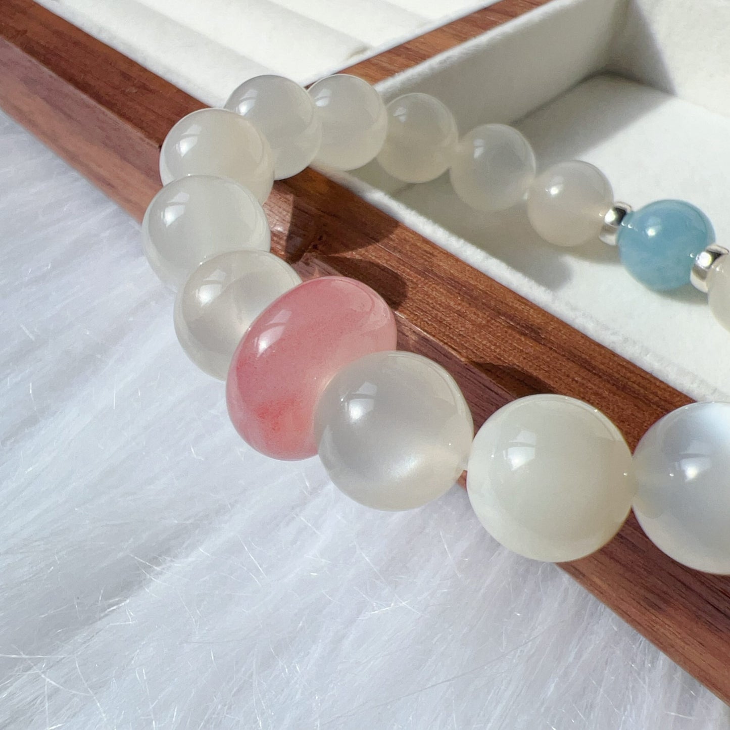 Soothing Serenity Bracelet – Moonstone, Aquamarine Emotional Healing Jewelry