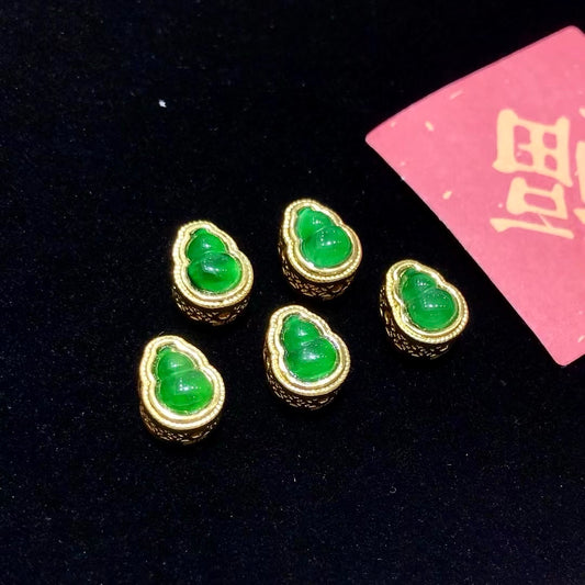 18K Gold Charm With Premium Jadeite Gourd | Pandora Box Diy Jewelry Project