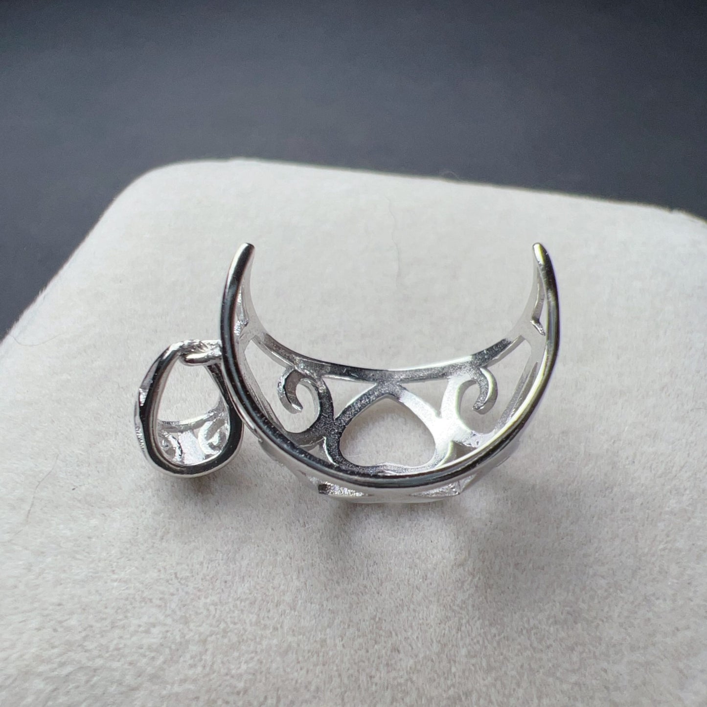 925 Sterling Silver Sphere Holder Pendant | Unique Diy Jewelry Craft Finding For Personalized Accessories