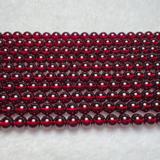 Premium 5.5Mm Natural Almandine Red Garnet Bead Strands – Ideal For Diy Jewelry Making And Craft Projects