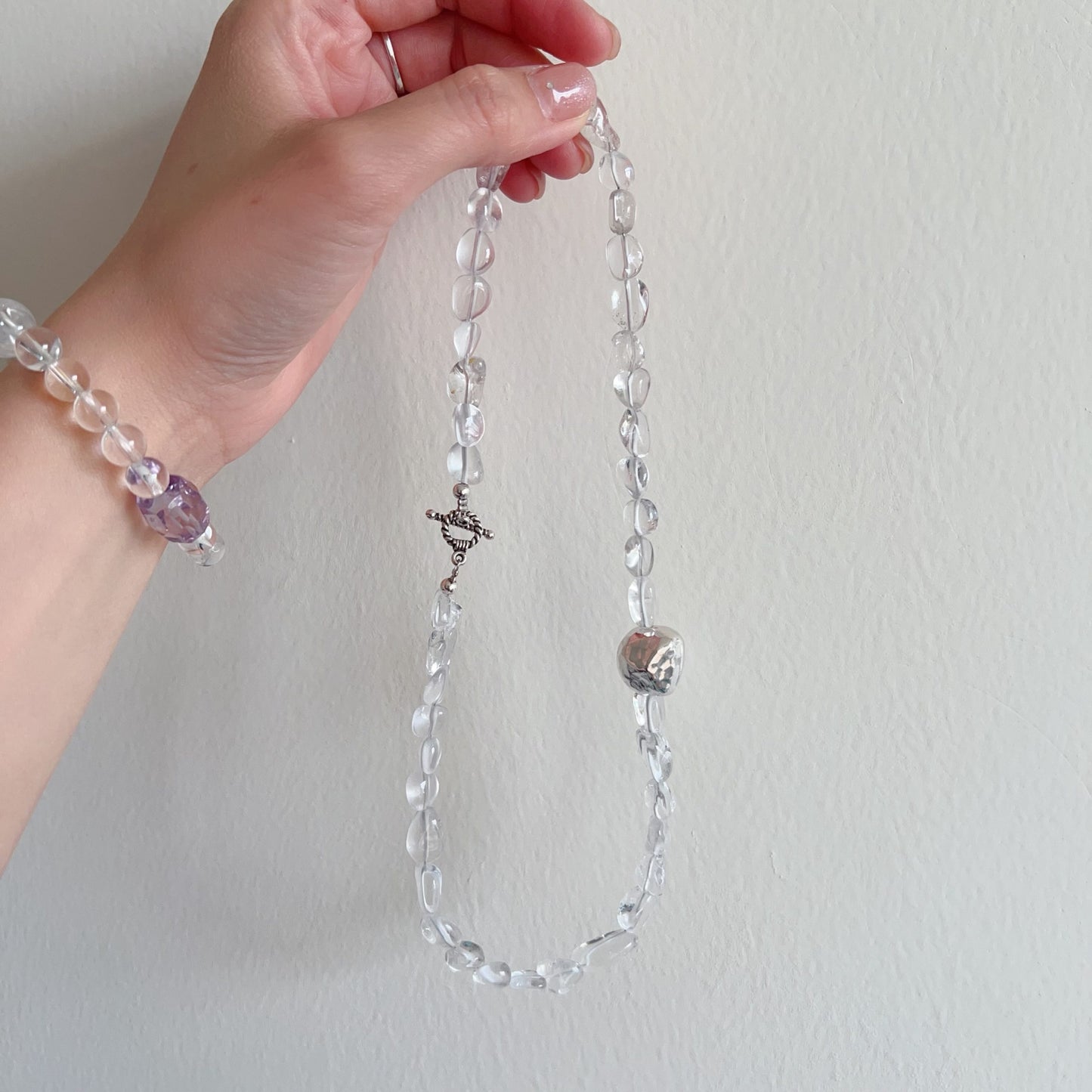 Custom Clear Quartz Necklace | Handcrafted With 925 Silver – Energy Cleanse & Chic Daily Style (Unisex)