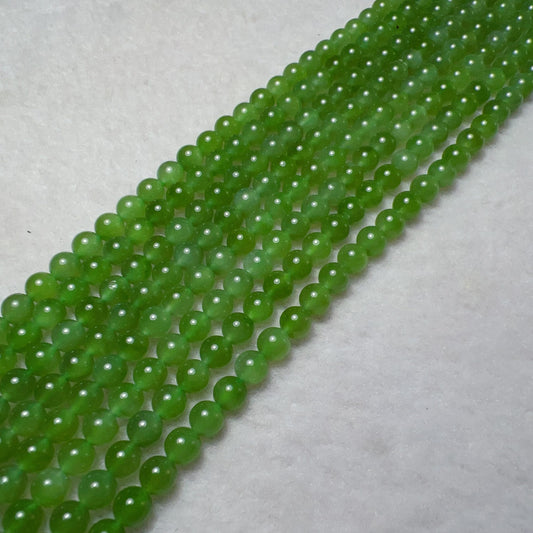 Premium 5Mm Green Nephrite Jade 108 Beads Strand – Ideal For Diy Jewelry Making And Craft Projects