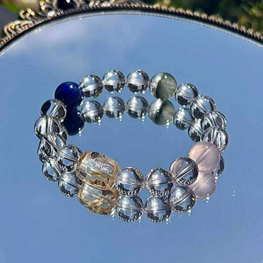Luminessence Mirror | Five Elements Crystal Healing Bracelet For Inner Clarity & Energy Balance