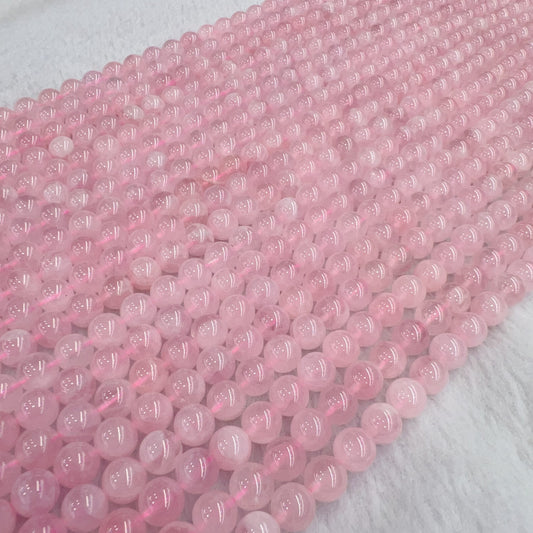 8Mm Natural Rose Quartz Bead Strands From Madagascar | Diy Jewelry Project – Perfect For Bracelets, Necklaces And Crafts