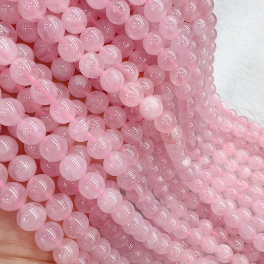 10Mm Natural Rose Quartz Bead Strands From Madagascar | Diy Jewelry Project – Perfect For Bracelets, Necklaces And Crafts