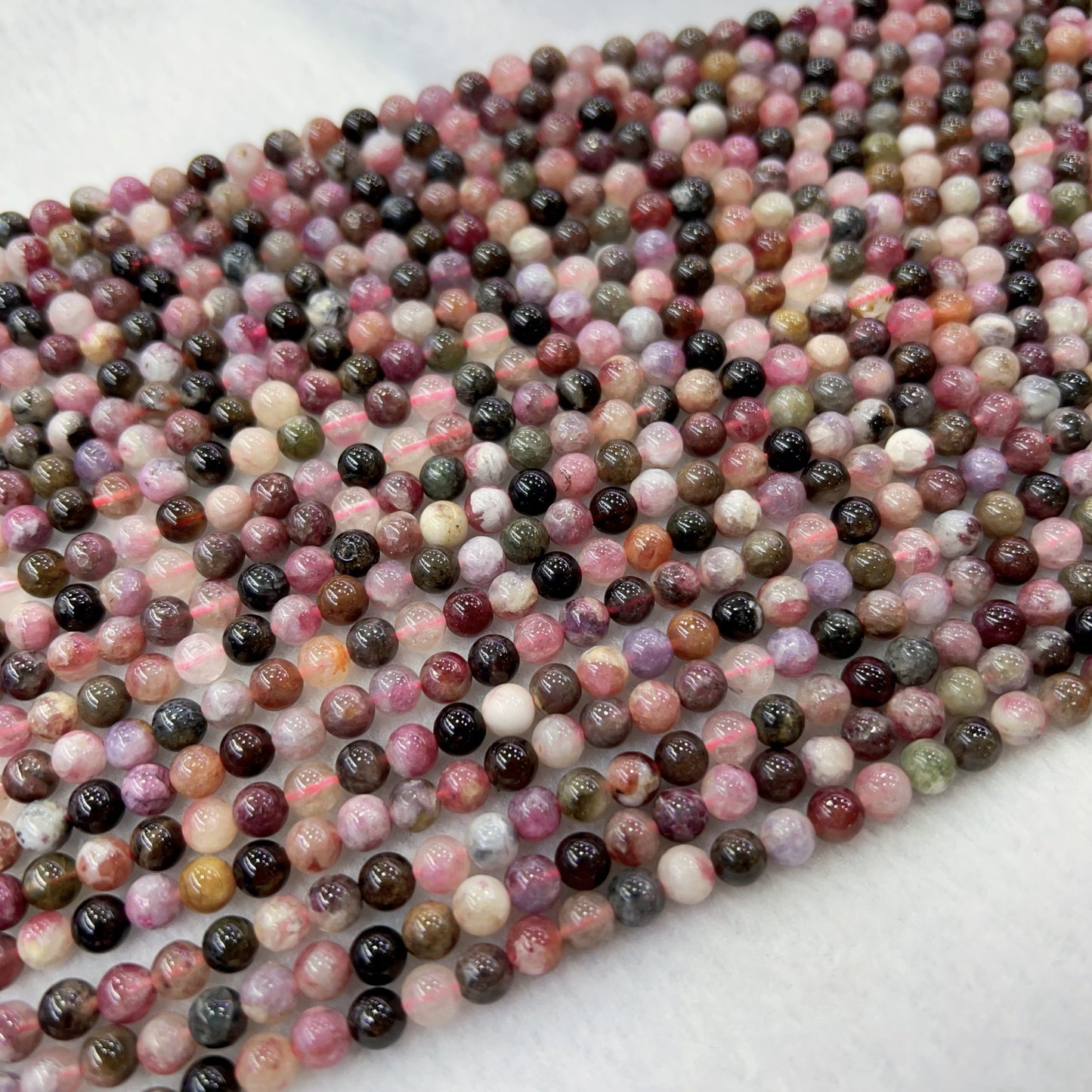 6Mm Natural Assorted Tourmaline Round Bead Strands | Ideal For Diy Jewelry Projects – Create Stunning Bracelets, Necklaces, And Crafts